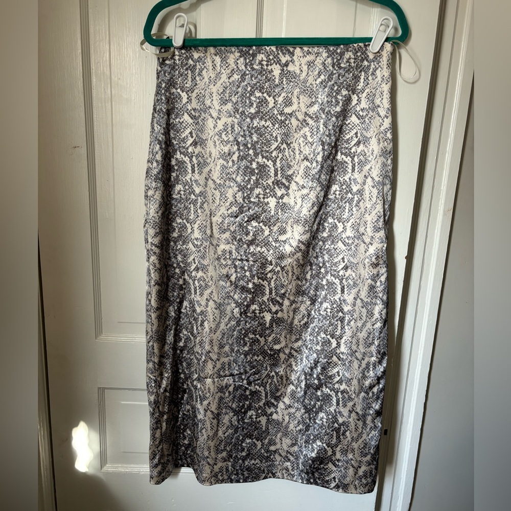 Abercrombie, size medium, snakeskin print midi skirt